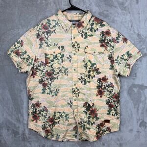 Billionaire Boys Club XXL Floral Tiger Camo Short Sleeve Button Down Shirt